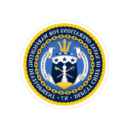 Deputy Chief of Naval Operations for Warfighting Development N7 (U.S. Navy) REVERSE PRINT Transparent STICKER-6 Inch-The Sticker Space