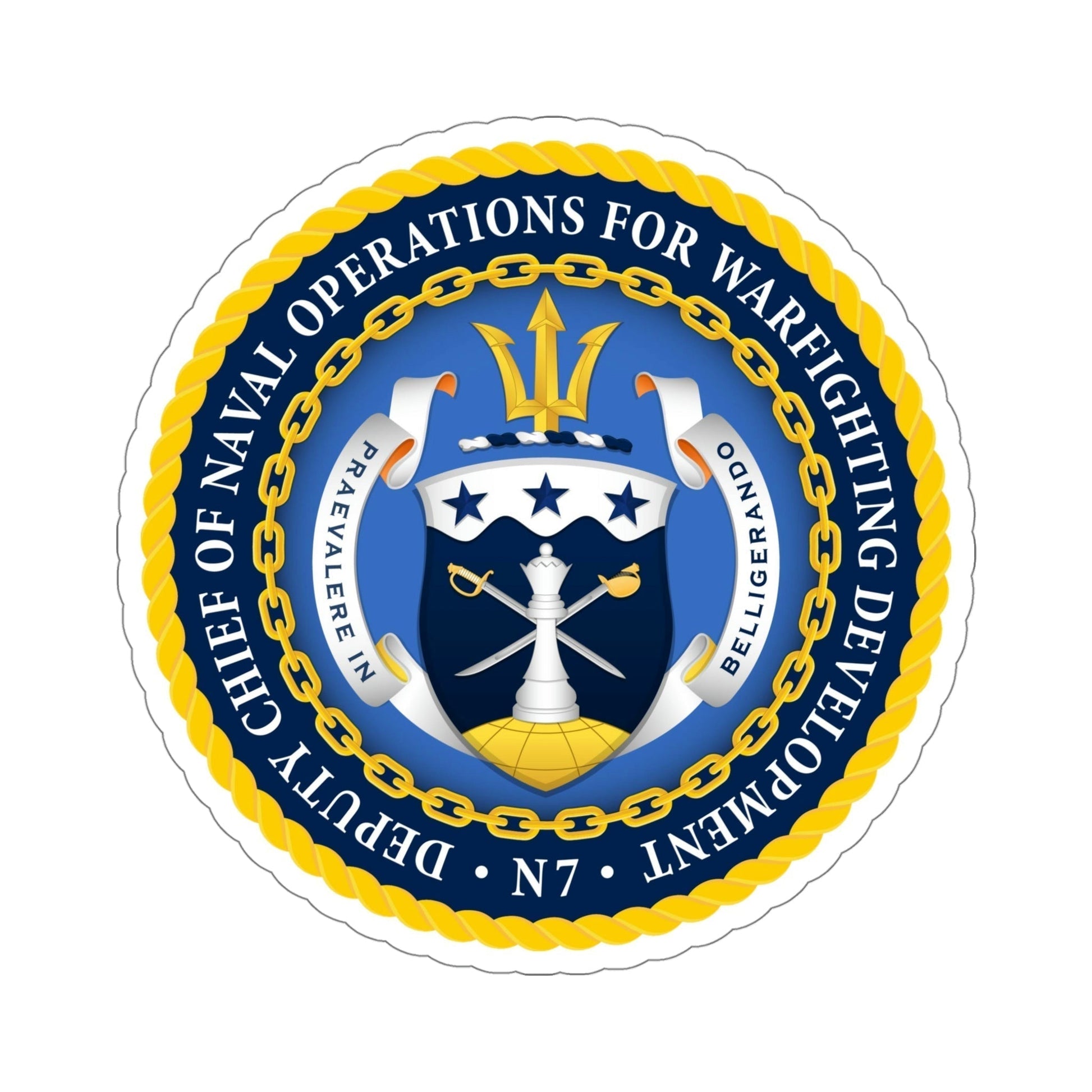 Deputy Chief of Naval Operations for Warfighting Development N7 (U.S. Navy) STICKER Vinyl Die-Cut Decal-5 Inch-The Sticker Space