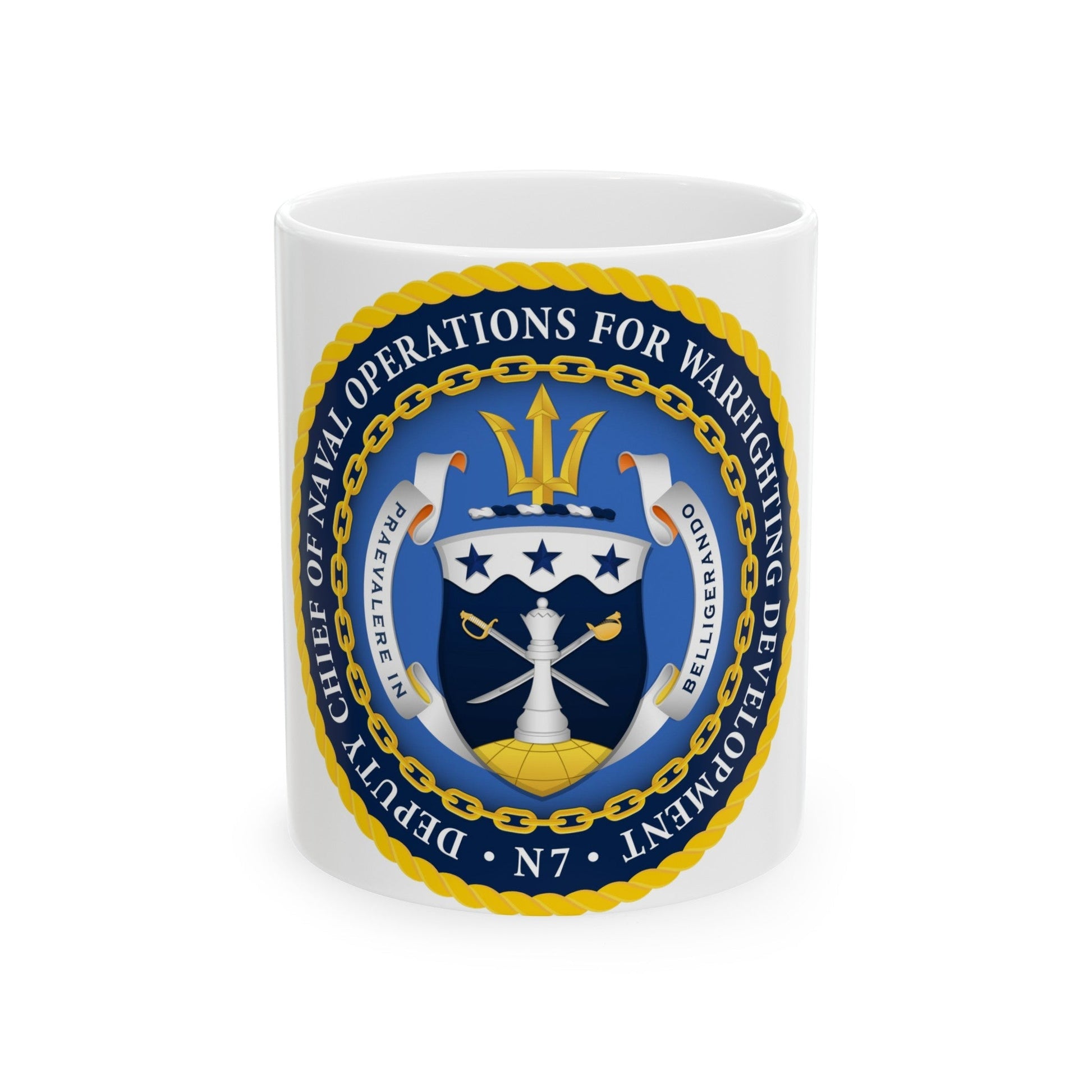 Deputy Chief of Naval Operations for Warfighting Development N7 (U.S. Navy) White Coffee Mug-11oz-The Sticker Space