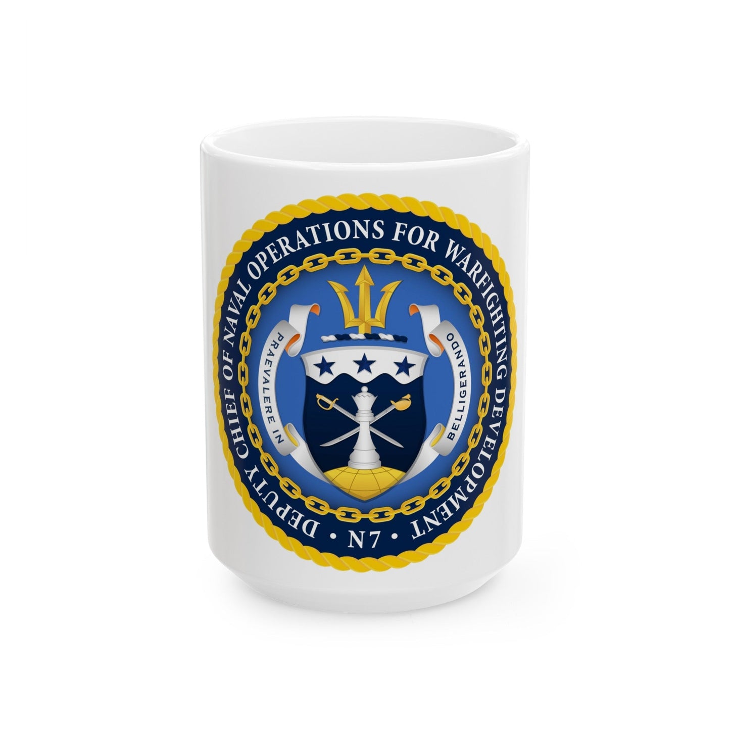 Deputy Chief of Naval Operations for Warfighting Development N7 (U.S. Navy) White Coffee Mug-15oz-The Sticker Space