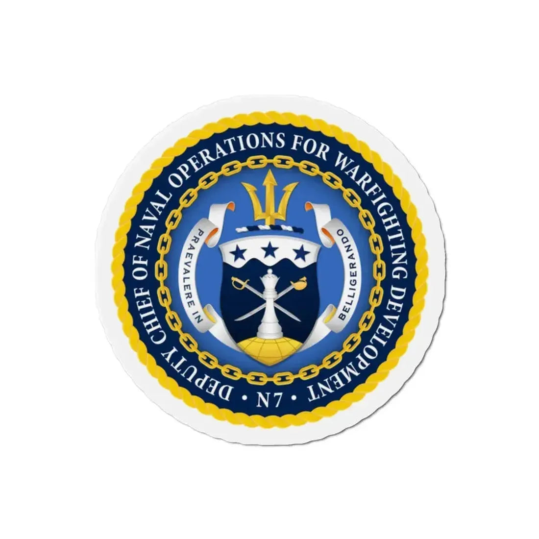 Deputy Chief of Naval Operations for Warfighting Development N7 (U.S. Navy) Refrigerator Magnet 2 Inch - The Sticker Space