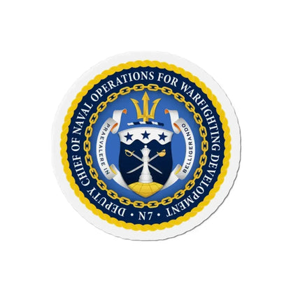 Deputy Chief of Naval Operations for Warfighting Development N7 (U.S. Navy) Refrigerator Magnet 2 Inch - The Sticker Space