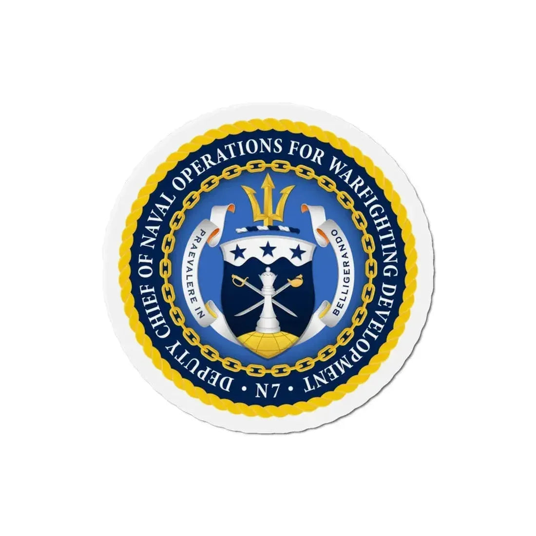 Deputy Chief of Naval Operations for Warfighting Development N7 (U.S. Navy) Refrigerator Magnet 3 Inch - The Sticker Space
