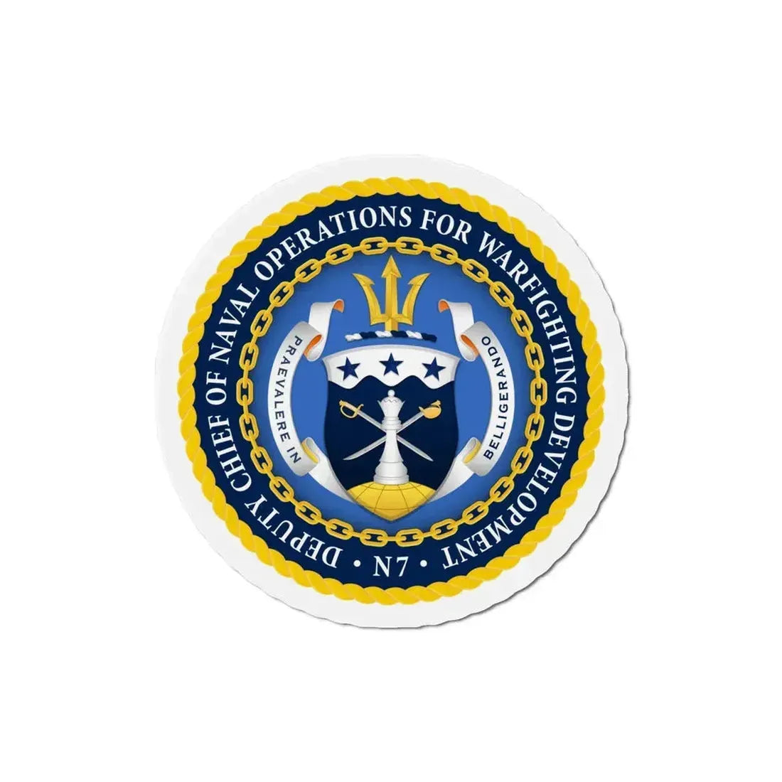 Deputy Chief of Naval Operations for Warfighting Development N7 (U.S. Navy) Refrigerator Magnet 4 Inch - The Sticker Space