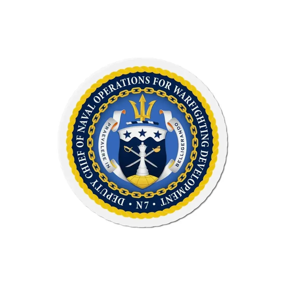 Deputy Chief of Naval Operations for Warfighting Development N7 (U.S. Navy) Refrigerator Magnet 5 Inch - The Sticker Space