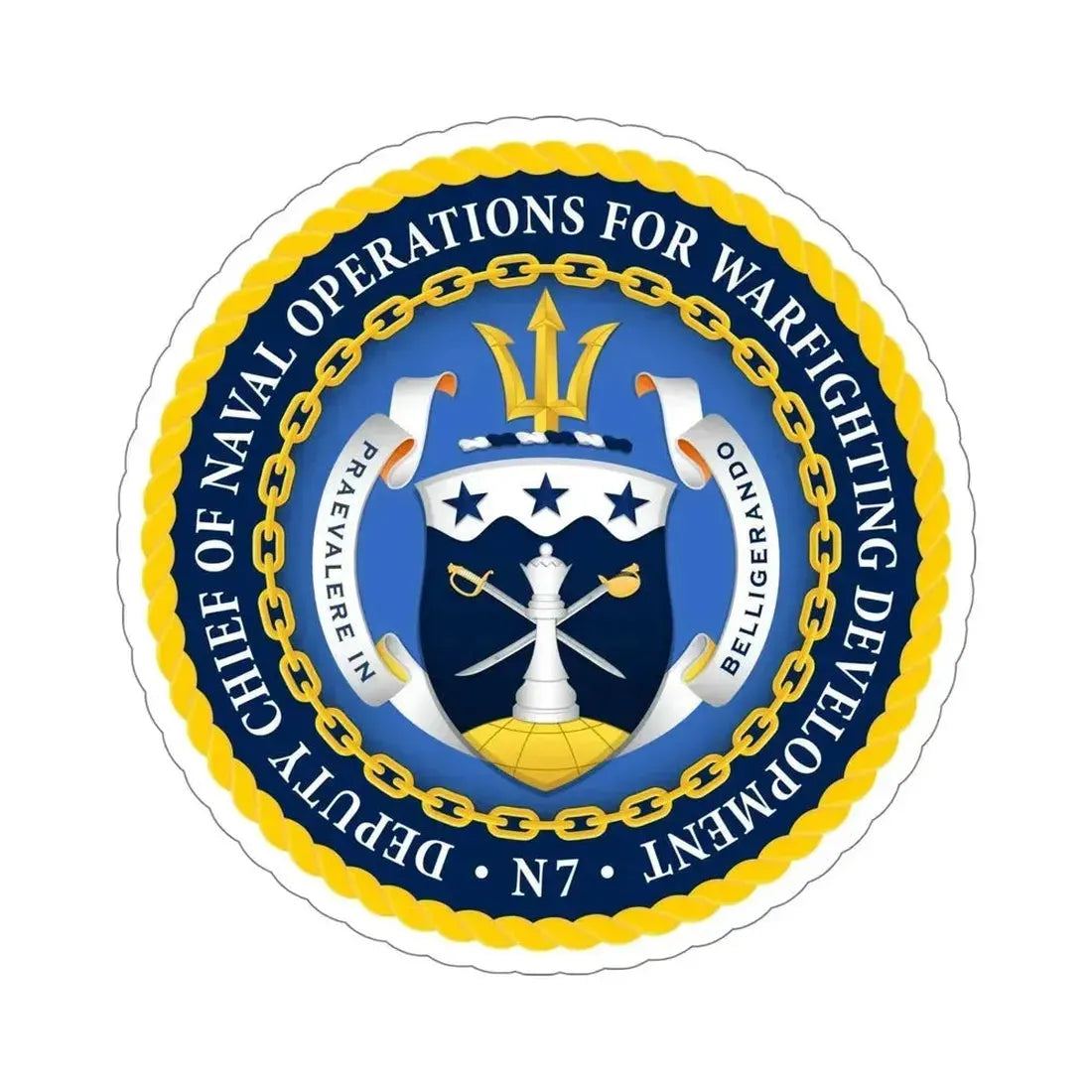 Deputy Chief of Naval Operations for Warfighting Development N7 (U.S. Navy) STICKER Vinyl Die-Cut Decal - The Sticker Space