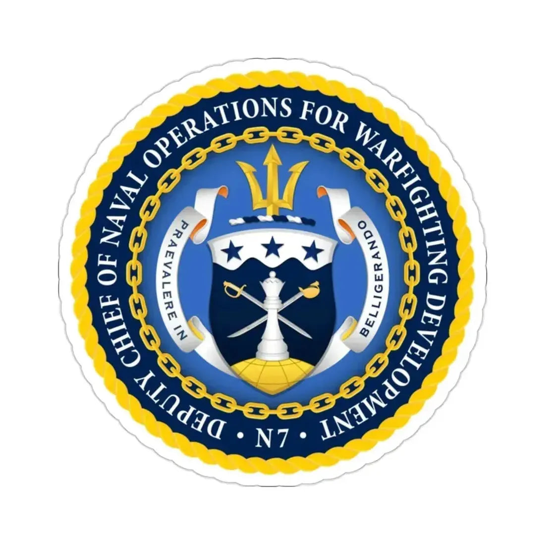 Deputy Chief of Naval Operations for Warfighting Development N7 (U.S. Navy) STICKER Vinyl Die-Cut Decal - The Sticker Space
