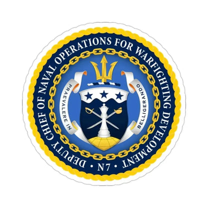 Deputy Chief of Naval Operations for Warfighting Development N7 (U.S. Navy) STICKER Vinyl Die-Cut Decal - The Sticker Space
