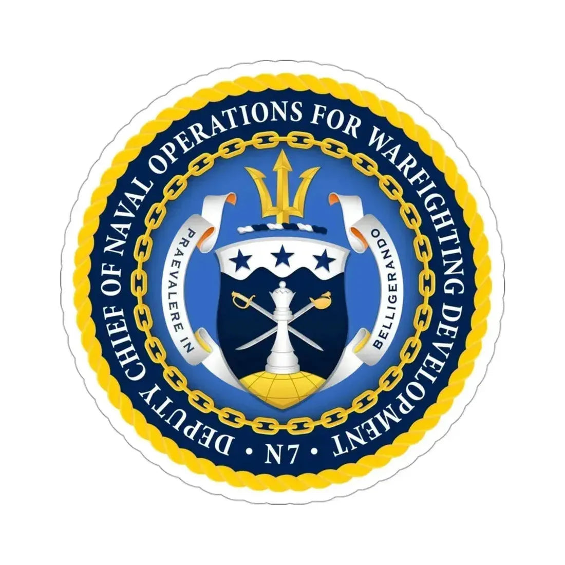 Deputy Chief of Naval Operations for Warfighting Development N7 (U.S. Navy) STICKER Vinyl Die-Cut Decal - The Sticker Space