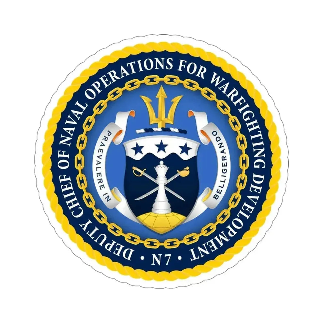 Deputy Chief of Naval Operations for Warfighting Development N7 (U.S. Navy) STICKER Vinyl Die-Cut Decal - The Sticker Space