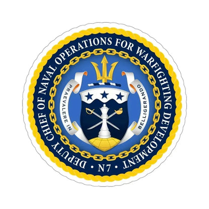 Deputy Chief of Naval Operations for Warfighting Development N7 (U.S. Navy) STICKER Vinyl Die-Cut Decal - The Sticker Space
