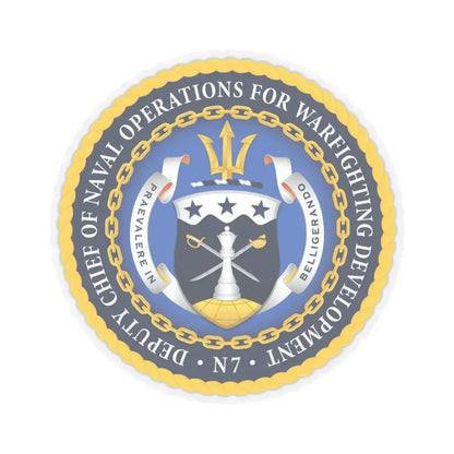 Deputy Chief of Naval Operations for Warfighting Development N7 (U.S. Navy) STICKER Vinyl Kiss-Cut Decal 3 Inch Transparent - The Sticker Space