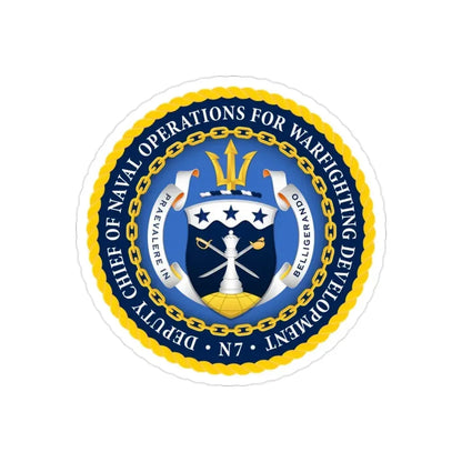 Deputy Chief of Naval Operations for Warfighting Development N7 (U.S. Navy) Transparent STICKER Die-Cut Vinyl Decal 2 Inch Transparent - The Sticker Space