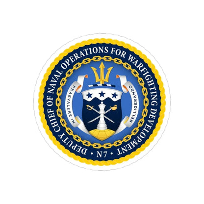Deputy Chief of Naval Operations for Warfighting Development N7 (U.S. Navy) Transparent STICKER Die-Cut Vinyl Decal 3 Inch Transparent - The Sticker Space