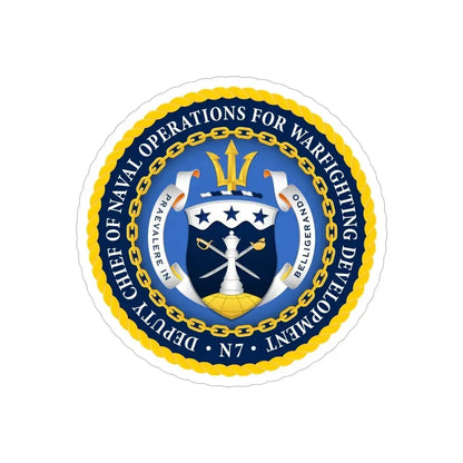 Deputy Chief of Naval Operations for Warfighting Development N7 (U.S. Navy) Transparent STICKER Die-Cut Vinyl Decal 6 Inch Transparent - The Sticker Space