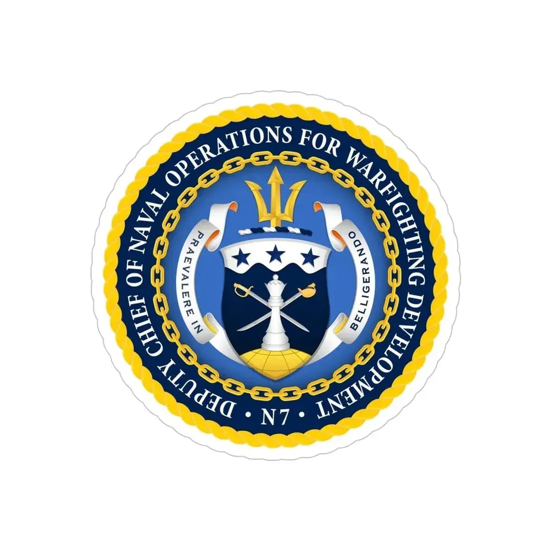 Deputy Chief of Naval Operations for Warfighting Development N7 (U.S. Navy) Transparent STICKER Die-Cut Vinyl Decal - The Sticker Space
