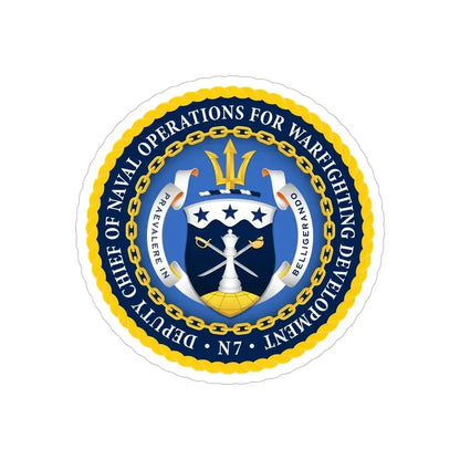 Deputy Chief of Naval Operations for Warfighting Development N7 (U.S. Navy) Transparent STICKER Die-Cut Vinyl Decal - The Sticker Space