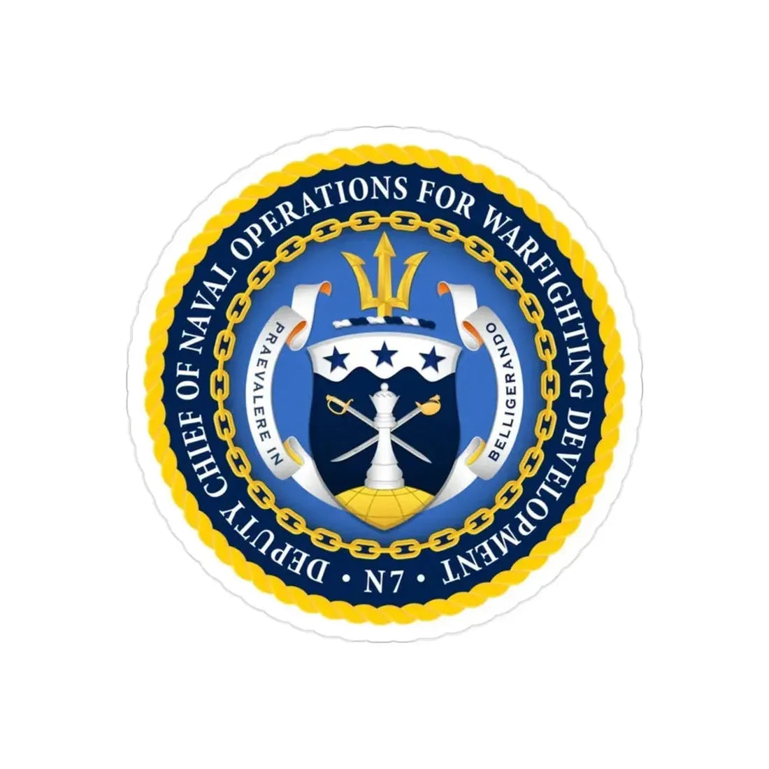 Deputy Chief of Naval Operations for Warfighting Development N7 (U.S. Navy) Transparent STICKER Die-Cut Vinyl Decal - The Sticker Space