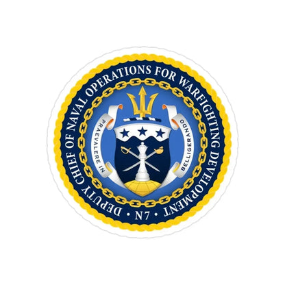 Deputy Chief of Naval Operations for Warfighting Development N7 (U.S. Navy) Transparent STICKER Die-Cut Vinyl Decal - The Sticker Space