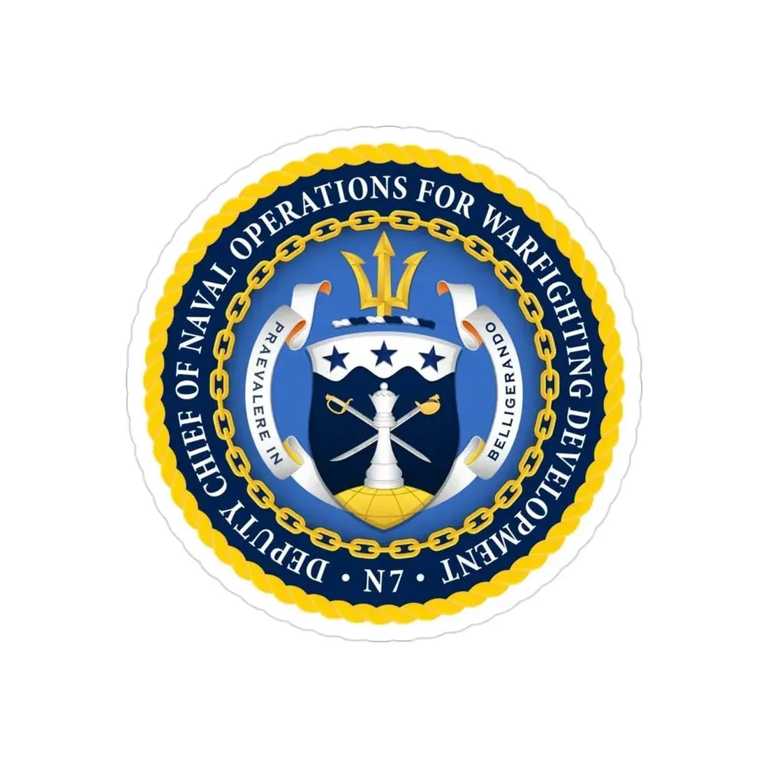 Deputy Chief of Naval Operations for Warfighting Development N7 (U.S. Navy) Transparent STICKER Die-Cut Vinyl Decal - The Sticker Space