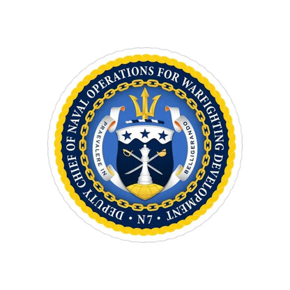 Deputy Chief of Naval Operations for Warfighting Development N7 (U.S. Navy) Transparent STICKER Die-Cut Vinyl Decal - The Sticker Space