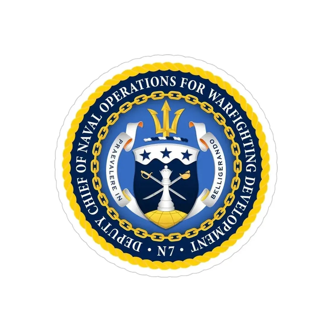 Deputy Chief of Naval Operations for Warfighting Development N7 (U.S. Navy) Transparent STICKER Die-Cut Vinyl Decal - The Sticker Space