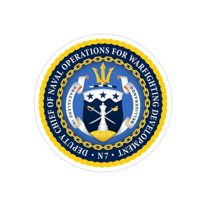 Deputy Chief of Naval Operations for Warfighting Development N7 (U.S. Navy) Transparent STICKER Die-Cut Vinyl Decal - The Sticker Space