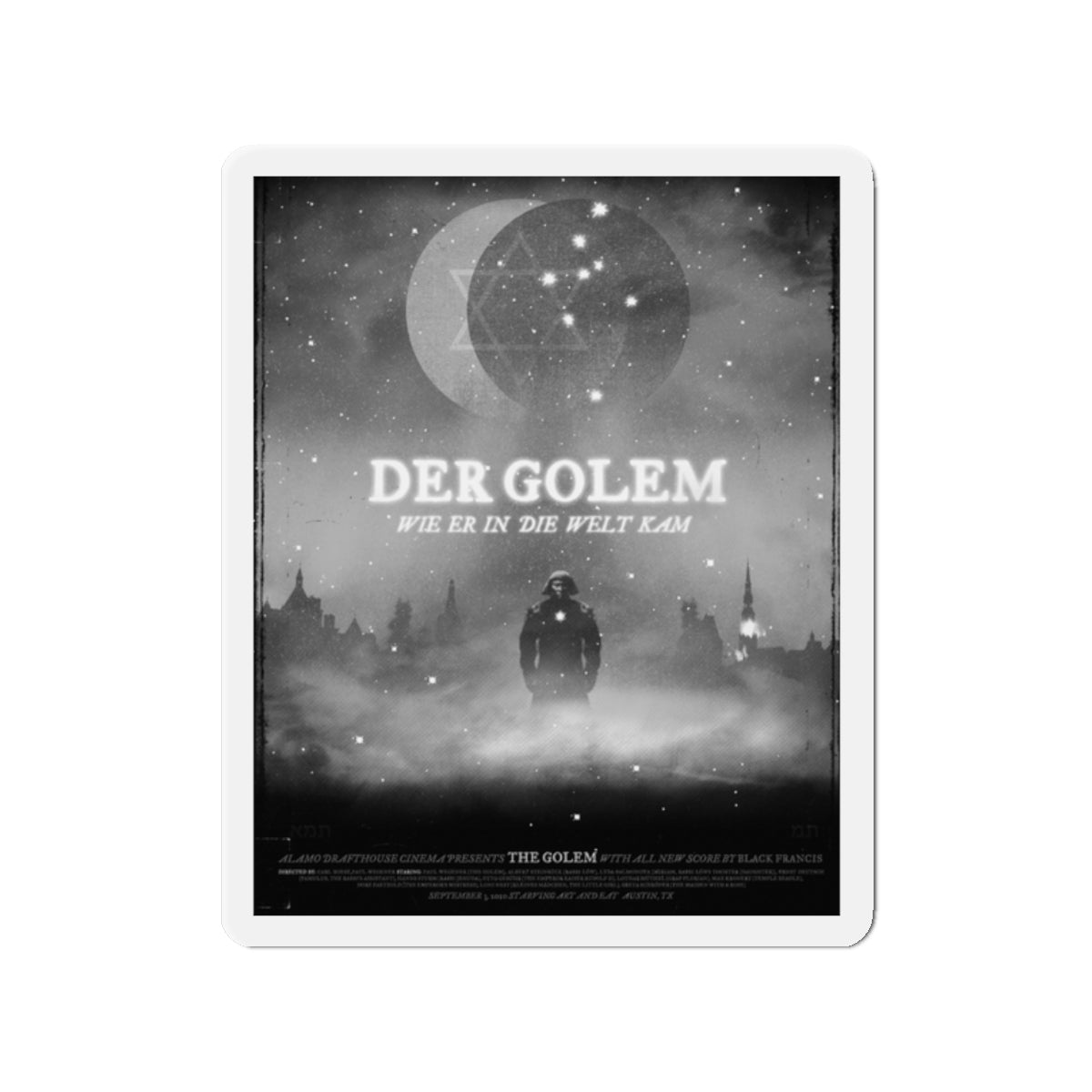 DER GOLEM 1920 Movie Poster - Die-Cut Magnet-2" x 2"-The Sticker Space