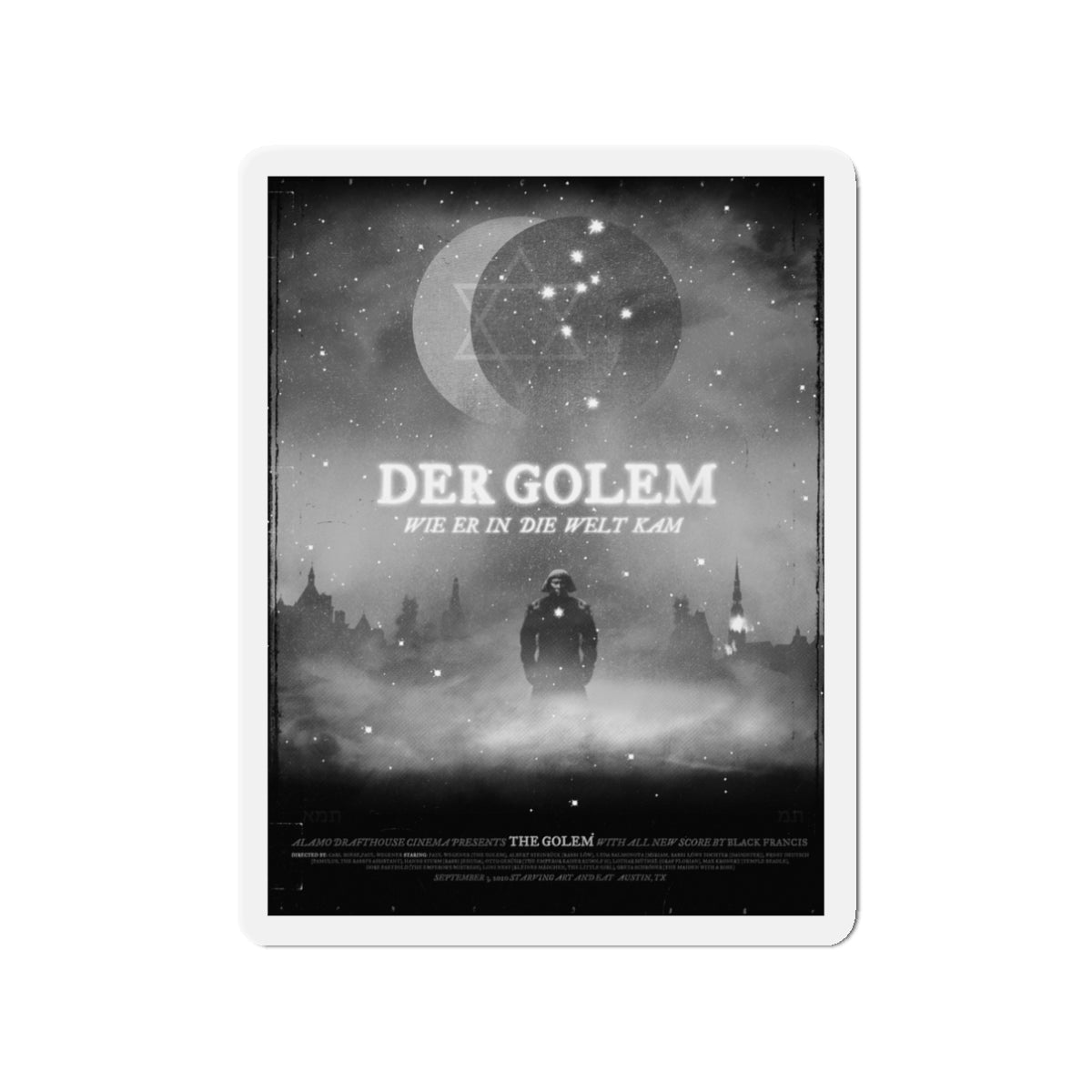 DER GOLEM 1920 Movie Poster - Die-Cut Magnet-3" x 3"-The Sticker Space