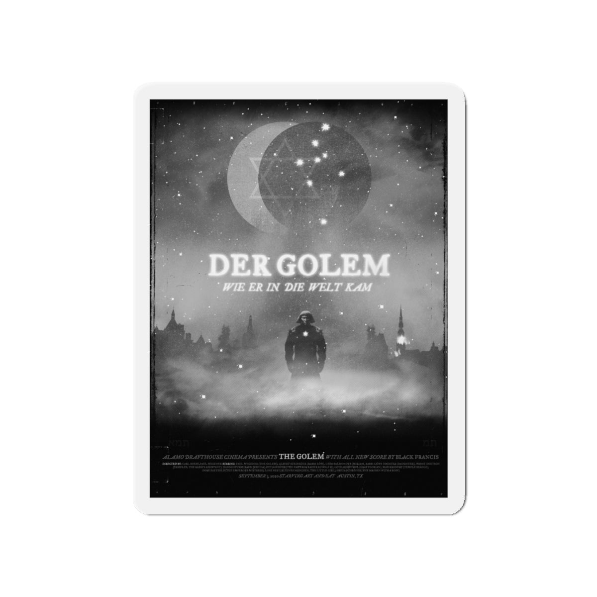 DER GOLEM 1920 Movie Poster - Die-Cut Magnet-4" x 4"-The Sticker Space