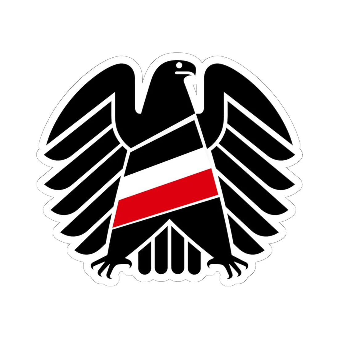 Der schwarze Kanal logo (Germany) (Coat of Arms) STICKER Vinyl Kiss-Cut Decal 6 Inch White - The Sticker Space