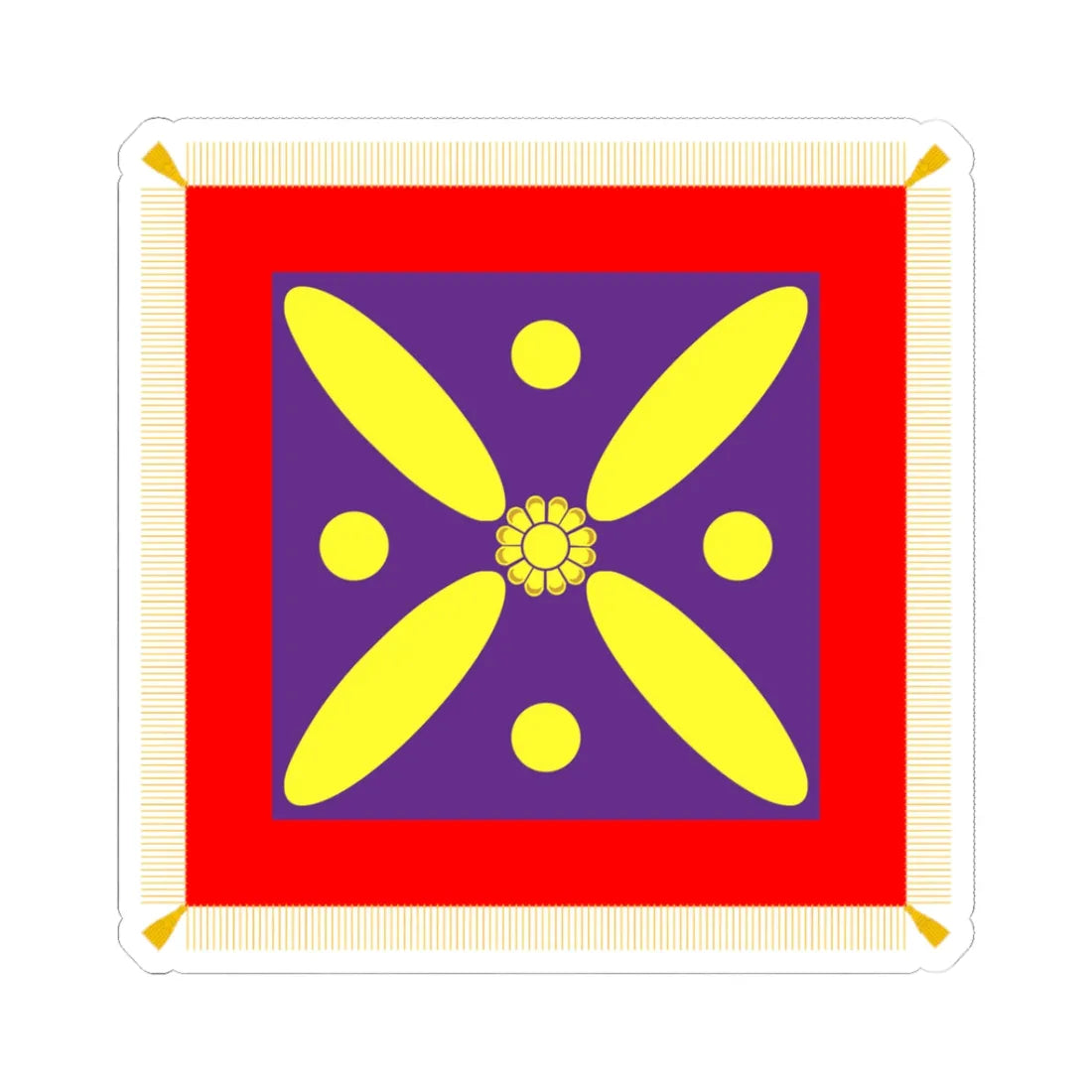 Derafsh Kaviani flag of the late Sassanid Empire (Iran) STICKER Vinyl Kiss-Cut Decal 3 Inch White - The Sticker Space