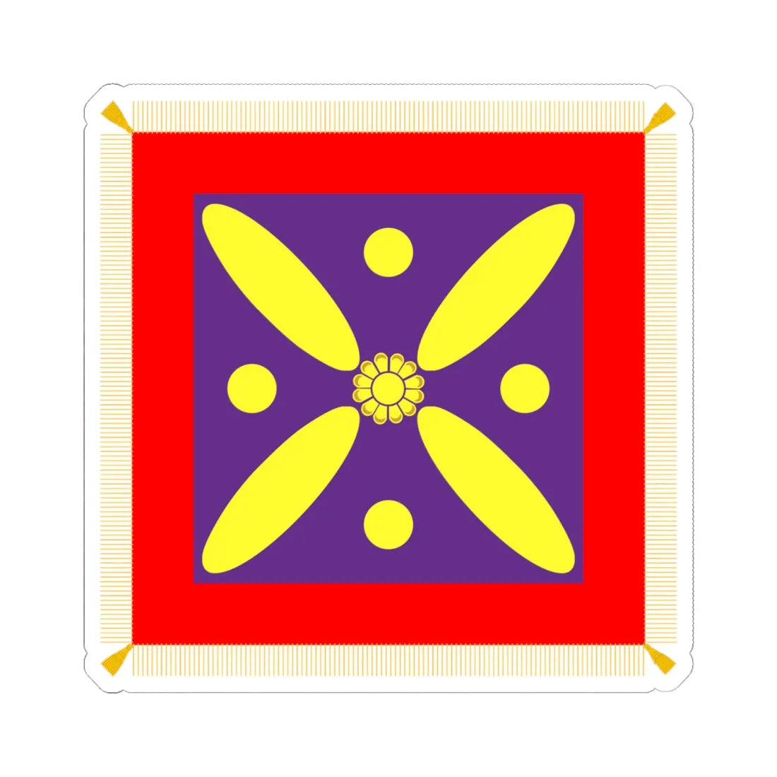 Derafsh Kaviani flag of the late Sassanid Empire (Iran) STICKER Vinyl Kiss-Cut Decal 4 Inch White - The Sticker Space