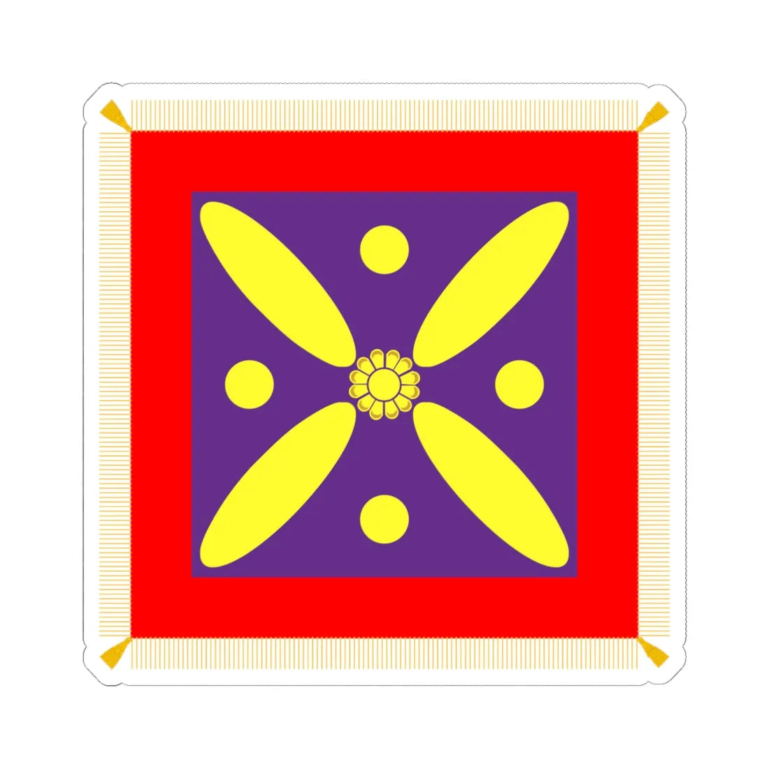 Derafsh Kaviani flag of the late Sassanid Empire (Iran) STICKER Vinyl Kiss-Cut Decal 6 Inch White - The Sticker Space