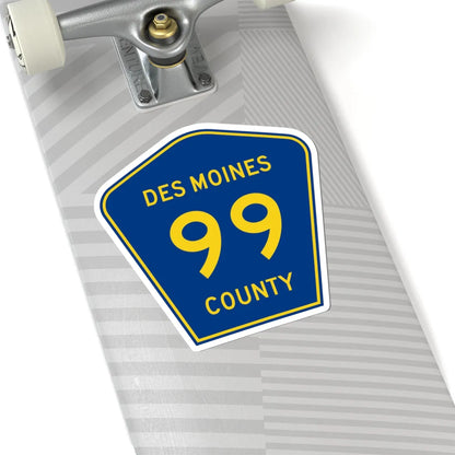 Des Moines County Route 99 IA (Iowa) (Road Sign) STICKER Vinyl Kiss-Cut Decal - The Sticker Space