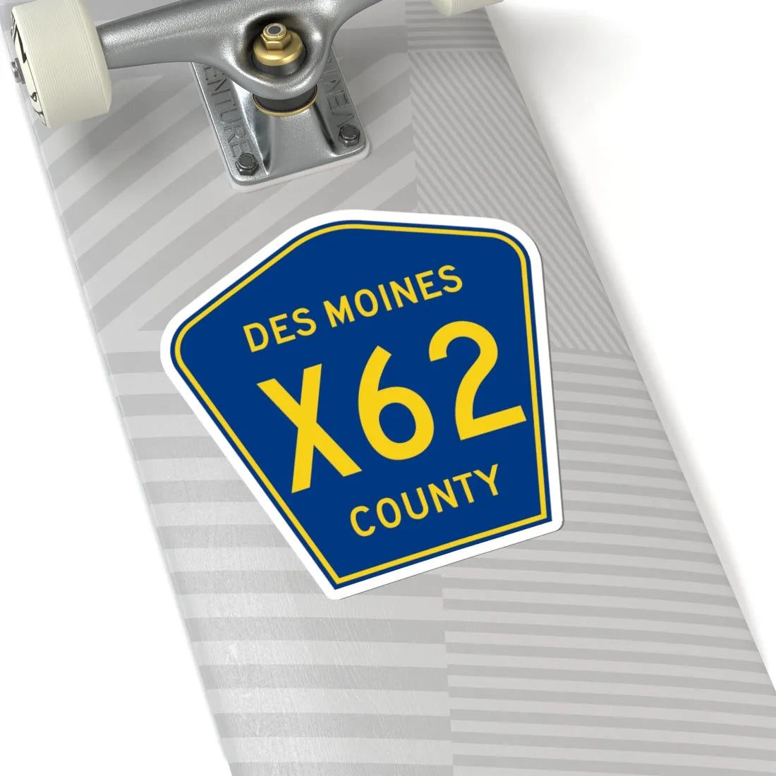 Des Moines County Route X62 IA (Iowa) (Road Sign) STICKER Vinyl Kiss-Cut Decal - The Sticker Space