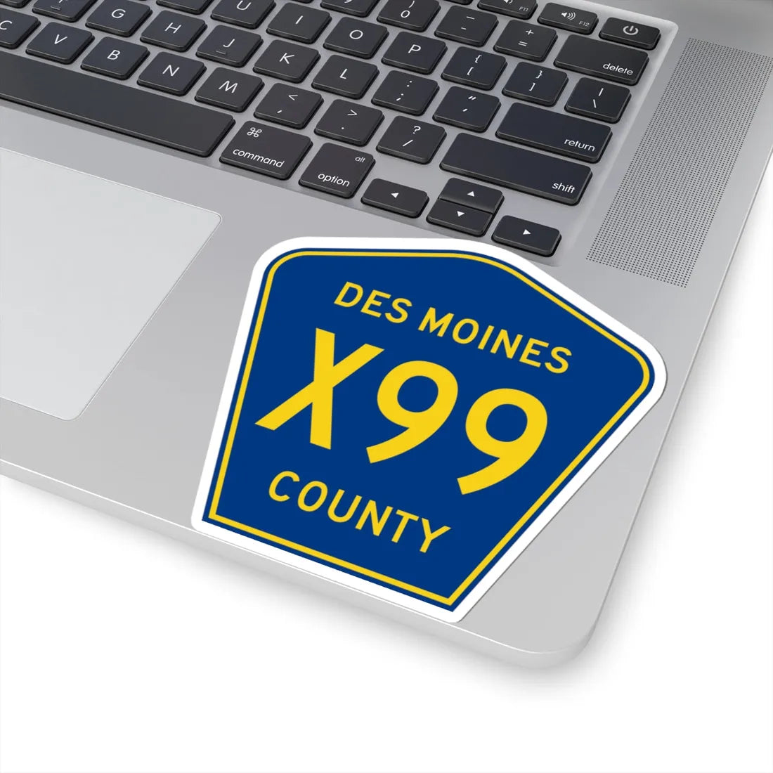 Des Moines County Route X99 IA (Iowa) (Road Sign) STICKER Vinyl Kiss-Cut Decal - The Sticker Space