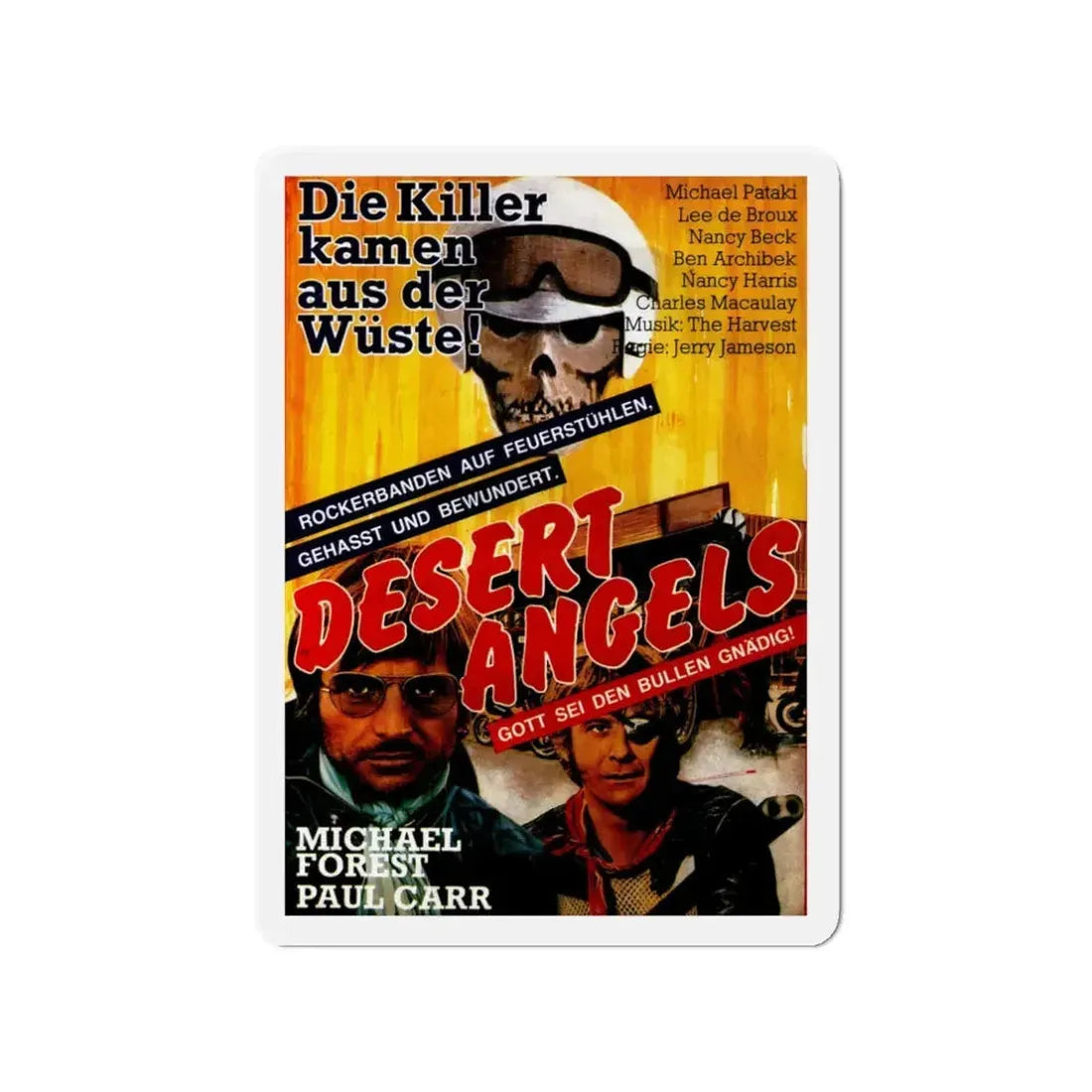 DESERT ANGELS (DIRT GANG) 1972 Movie Poster - Refrigerator Magnet 3 Inch - The Sticker Space