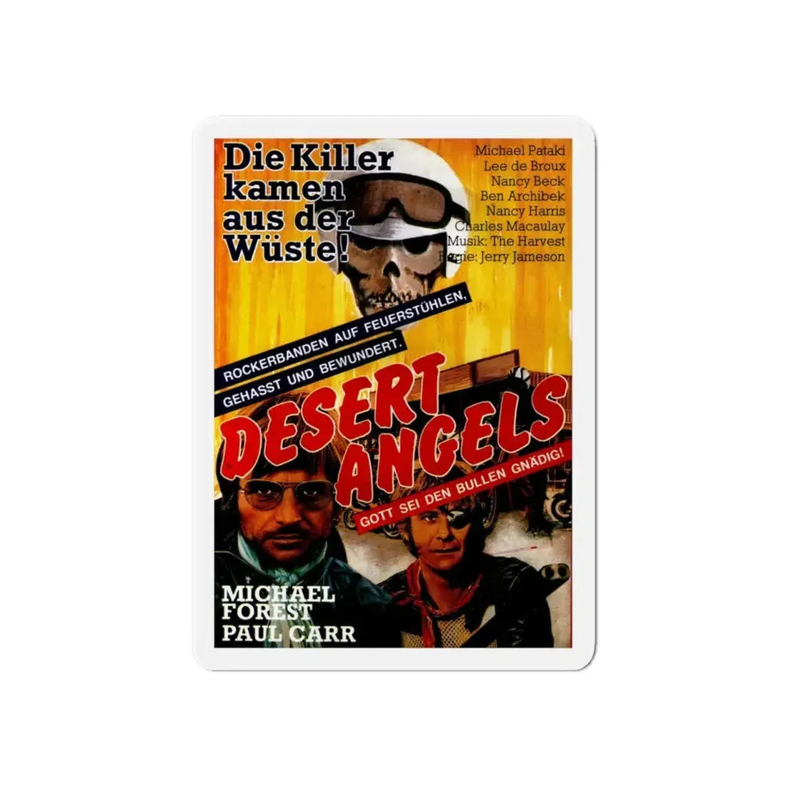 DESERT ANGELS (DIRT GANG) 1972 Movie Poster - Refrigerator Magnet 6 Inch - The Sticker Space