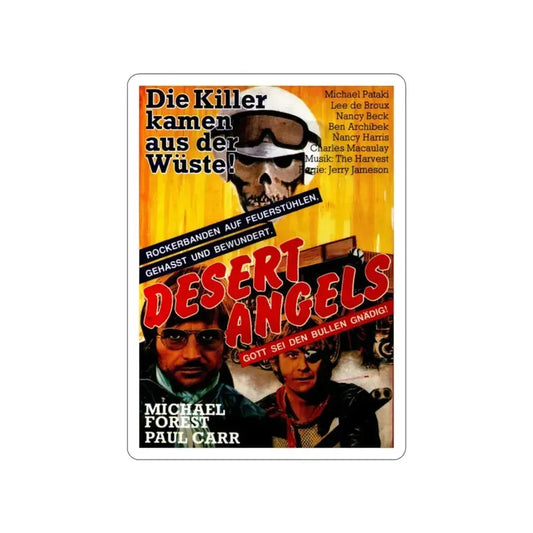 DESERT ANGELS (DIRT GANG) 1972 Movie Poster STICKER Vinyl Die-Cut Decal 2 Inch - The Sticker Space