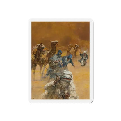 Desert Storm (Magazine Illustration) Refrigerator Magnet 3 Inch Die-Cut - The Sticker Space