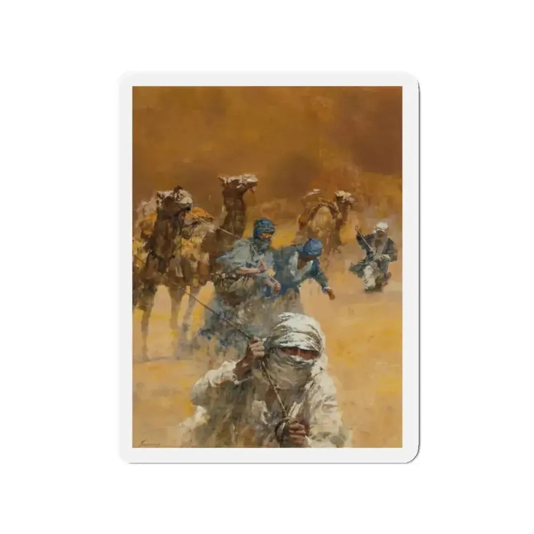 Desert Storm (Magazine Illustration) Refrigerator Magnet - The Sticker Space