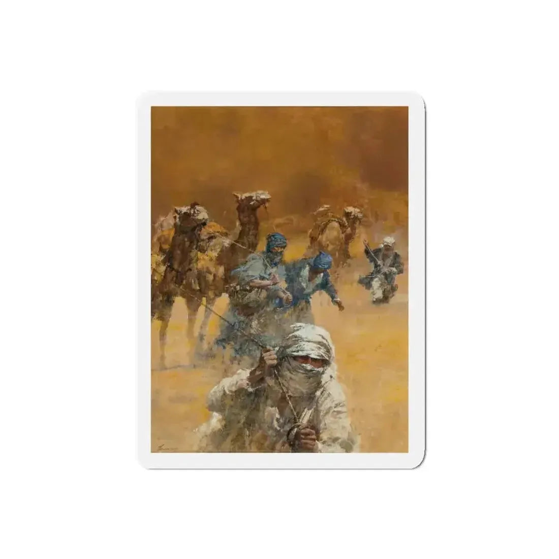 Desert Storm (Magazine Illustration) Refrigerator Magnet - The Sticker Space