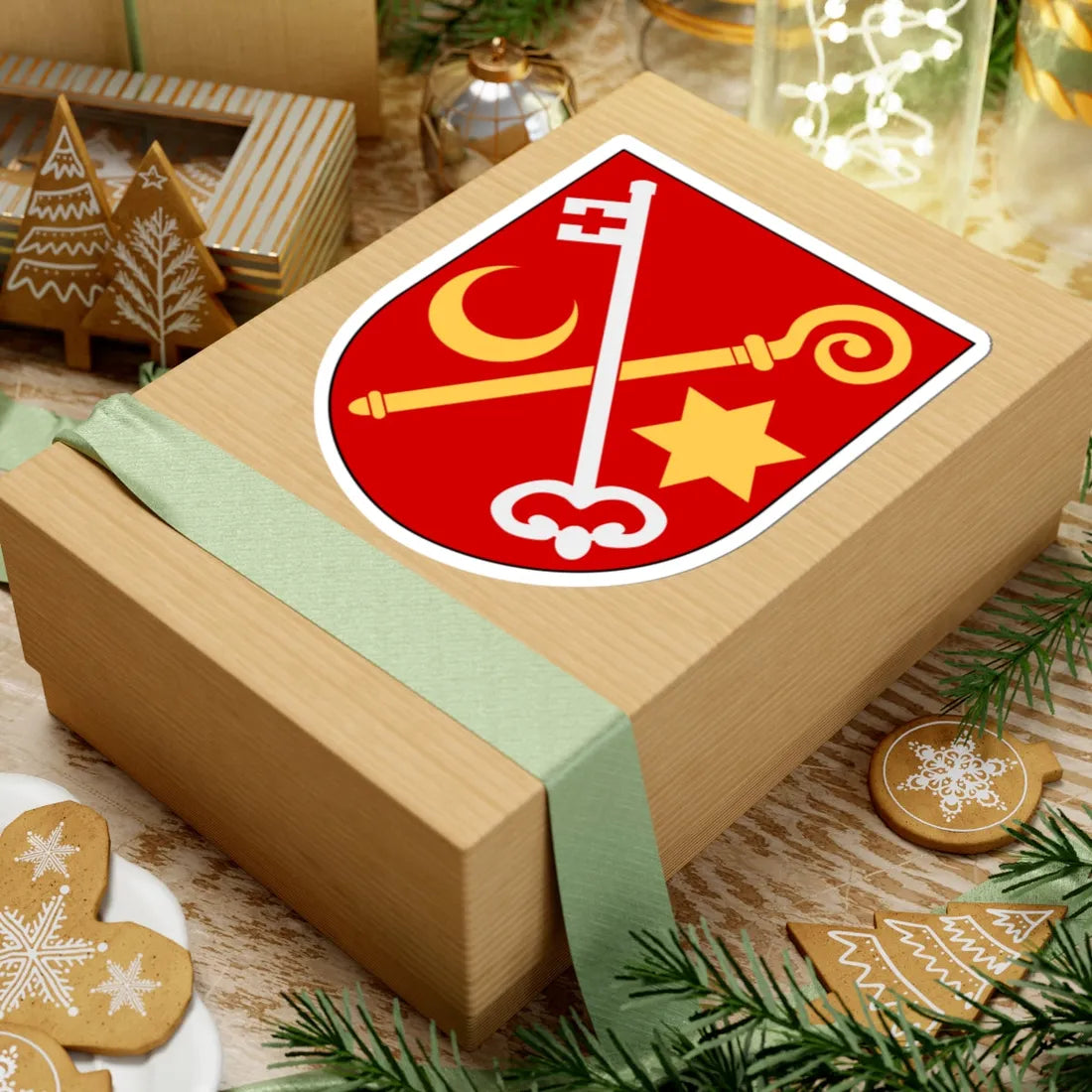 Ödeshögs kyrkliga samfällighet vapen (Sweden) (Coat of Arms) STICKER Vinyl Kiss-Cut Decal - The Sticker Space