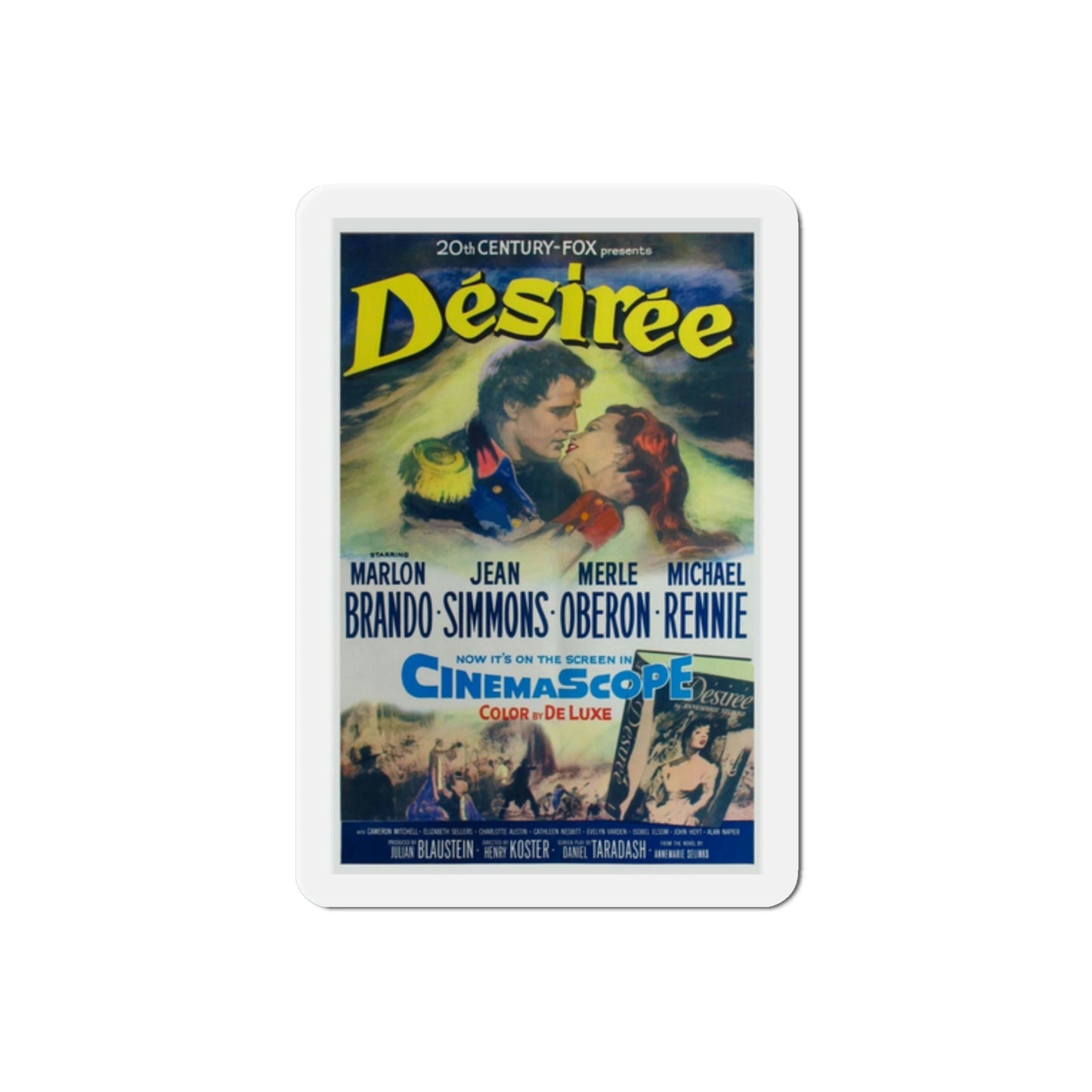 Desiree 1954 Movie Poster Die-Cut Magnet-2 Inch-The Sticker Space