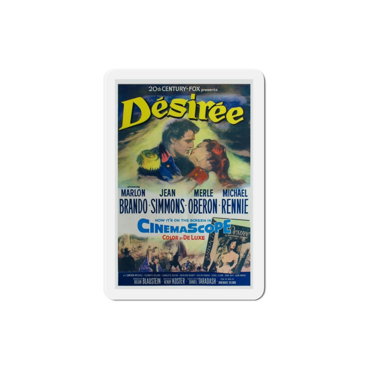 Desiree 1954 Movie Poster Die-Cut Magnet-3 Inch-The Sticker Space