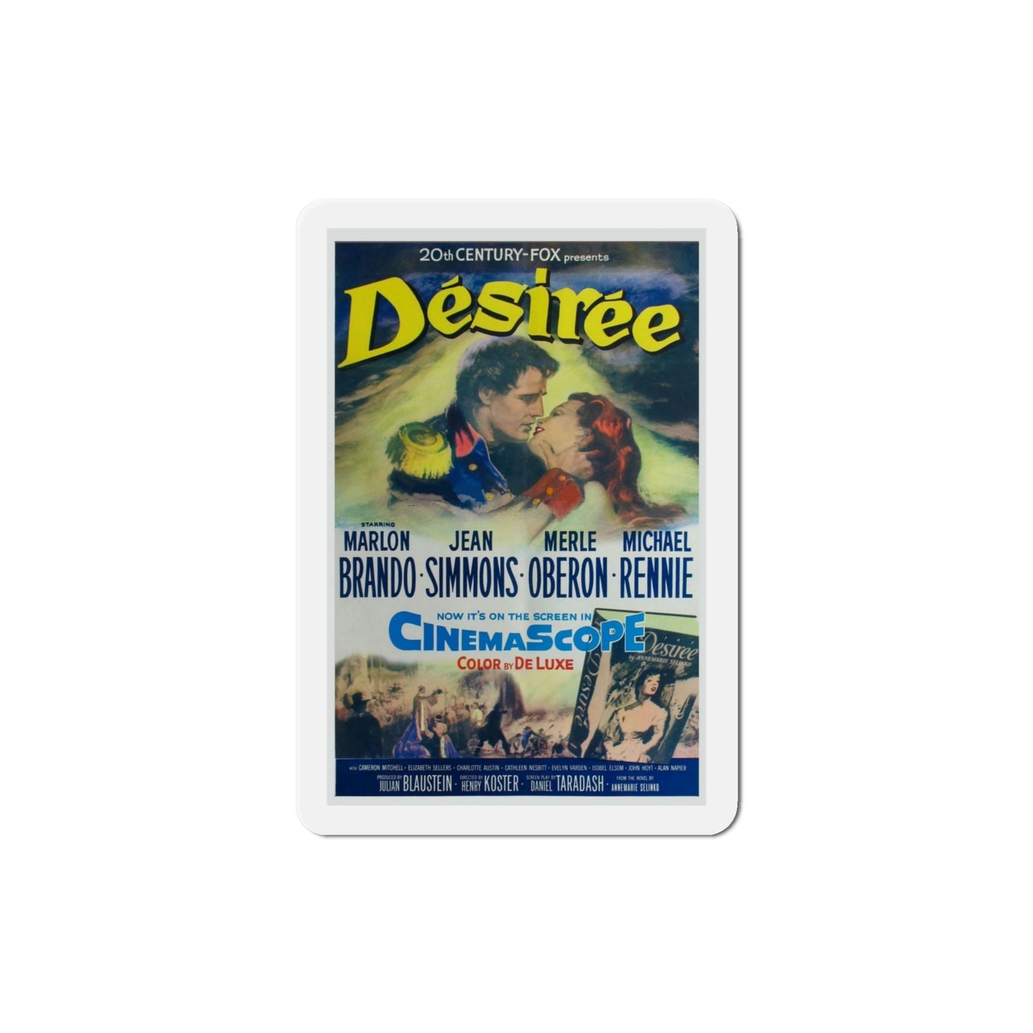 Desiree 1954 Movie Poster Die-Cut Magnet-4 Inch-The Sticker Space