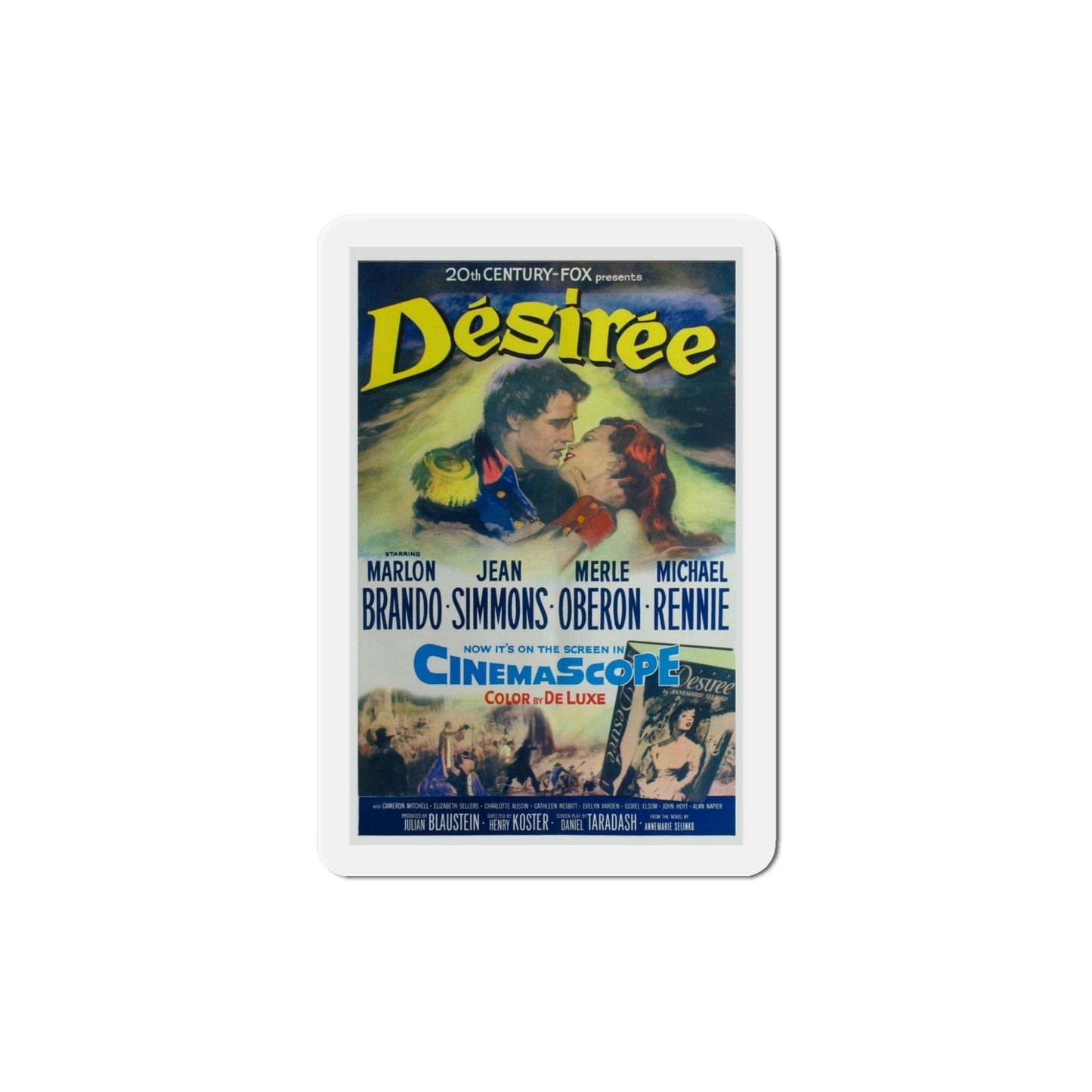 Desiree 1954 Movie Poster Die-Cut Magnet-5 Inch-The Sticker Space