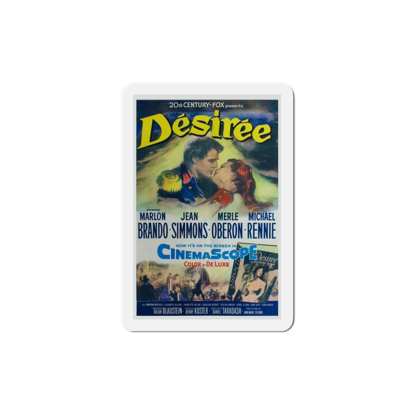 Desiree 1954 Movie Poster Die-Cut Magnet-6 Inch-The Sticker Space