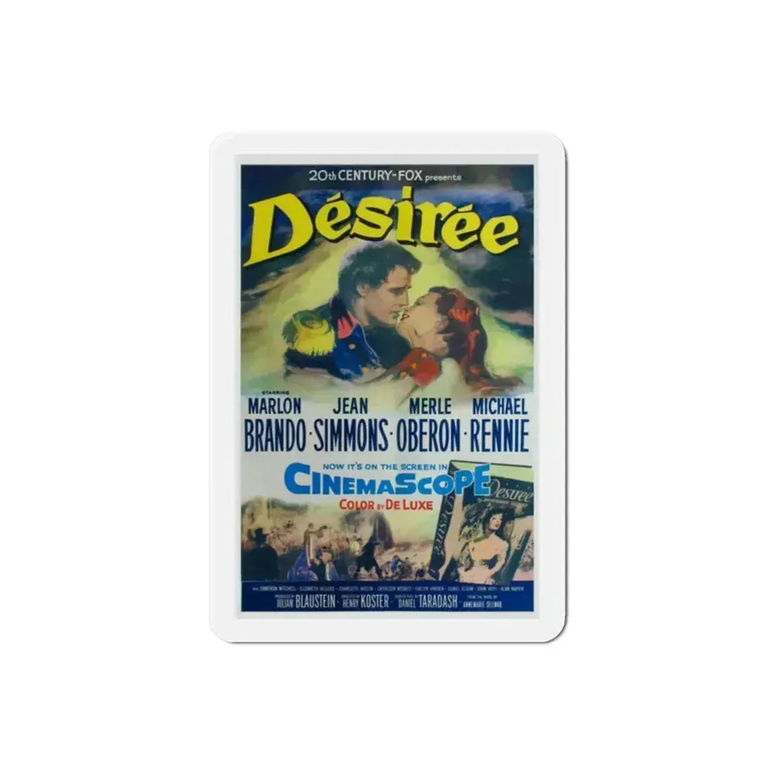 Desiree 1954 Movie Poster Refrigerator Magnet 2 Inch - The Sticker Space